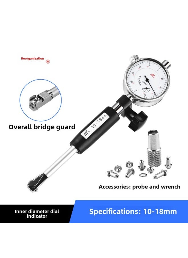 Generic 9YW Inner Diameter Gauge Dial Indicator Thousand Indicator Table 6-10-18-35-50-100*0.01mm Other-Color:Inner Diameter Dial Indicator 10-18mm  - Image 1