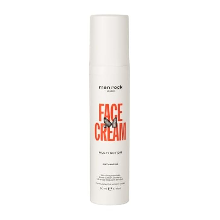 Men Rock Face Cream Multi Action Anti-Ageing - Mens Facial Moisturizer - Daily Face Moisturizer for Men - Skincare Products - Daily Lotion - 1.7 oz - Image 1