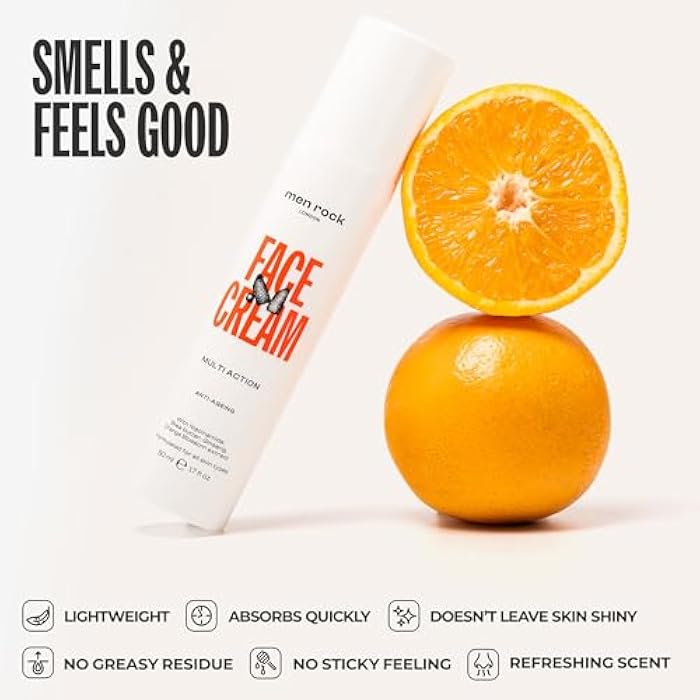 Men Rock Face Cream Multi Action Anti-Ageing - Mens Facial Moisturizer - Daily Face Moisturizer for Men - Skincare Products - Daily Lotion - 1.7 oz - Image 4
