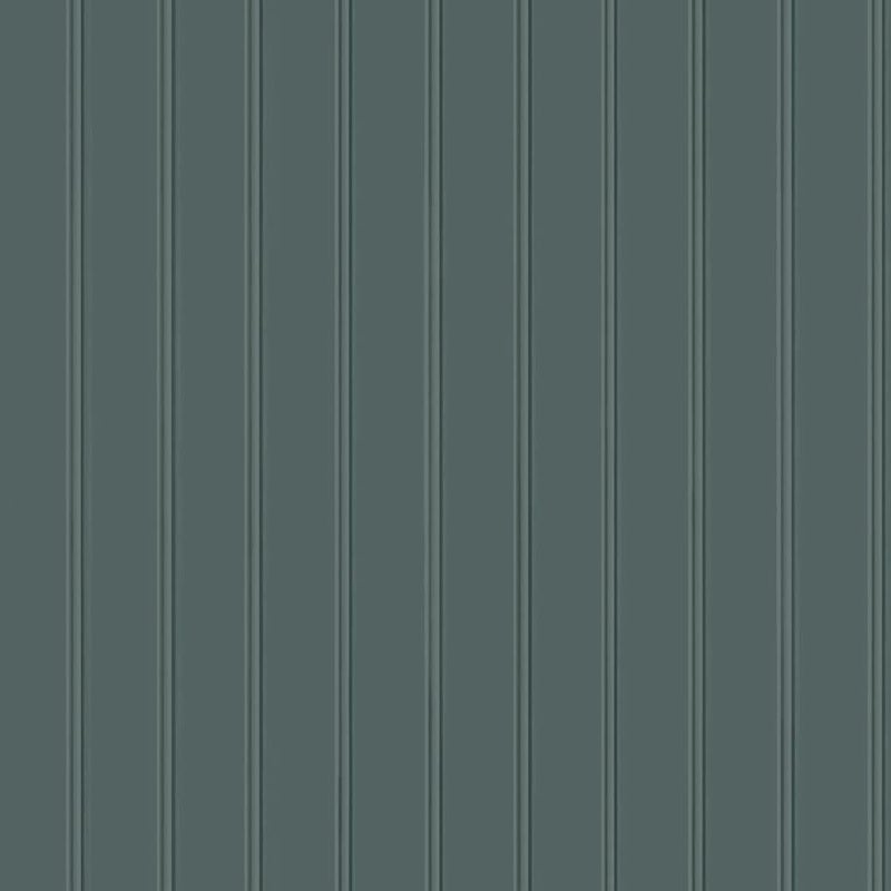 Tempaper Teal Green Faux Beadboard Removable Peel and Stick Wallpaper 205 in X 165 ft Made in The USA