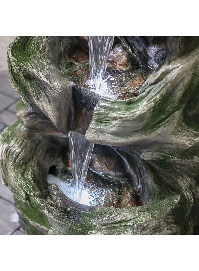 DANUBE HOME Oasis Fountain 40x40x98.5 cm - Multi-Color Polyresin Outdoor Fountain for Garden Decor - Elegant Water Feature with Ideal Outdoor Accessory - Image 3