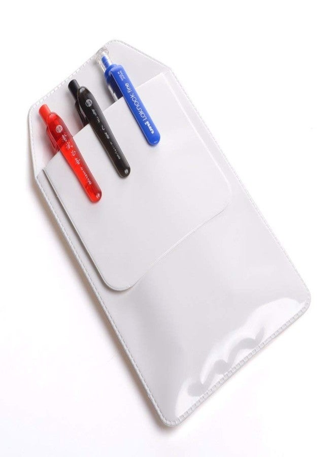 AKIRO 5Pcs White Pocket Protector for Hospital Office Pen Leaks, PVC Pocket Protectors White Shirt Pocket Protectors - Image 2
