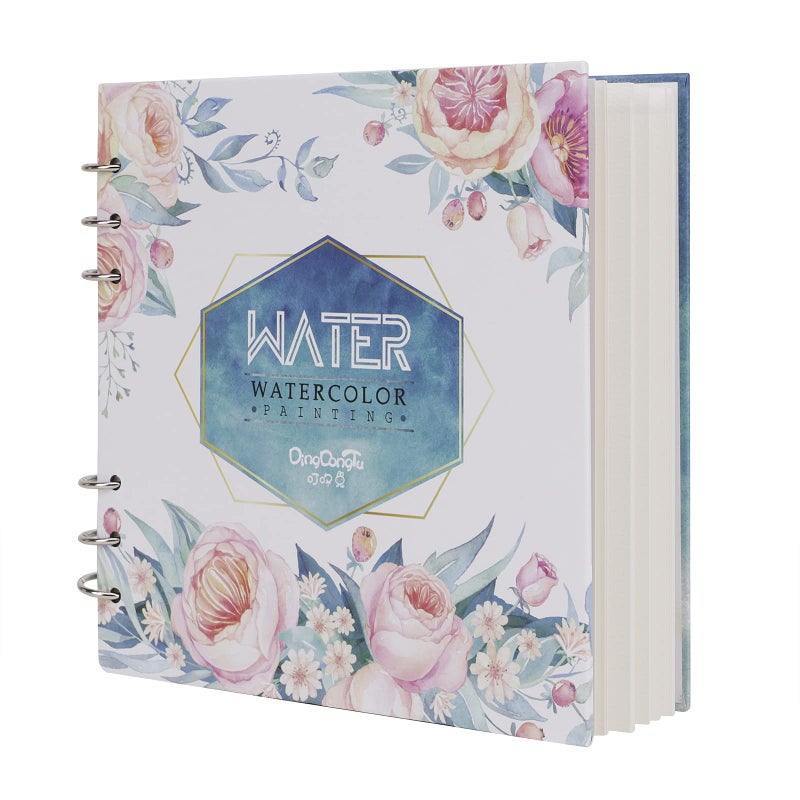 BXT Watercolor Sketchbook Watercolor Paper Sketch Book Cold Press 77 x 77 in 20 Sheets 140lb 300gsm Heavyweight Paper LooseLeaf Binding Lay Flat Water Journal for Kids Amateur - Image 3