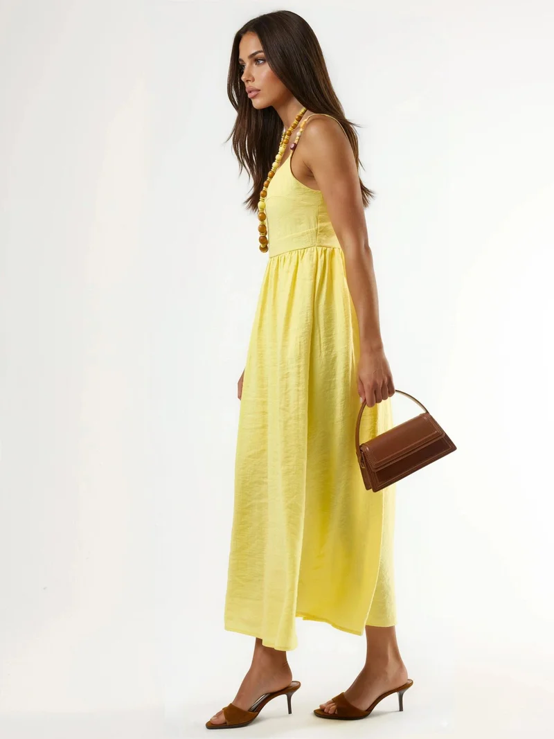 Busem BUSEM A-Line Midi Dress with Accessory Detail