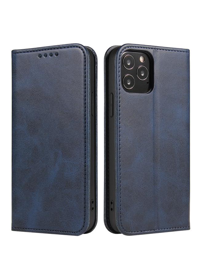 S-TOP Case For iPhone 12 / 12 Pro Calf Texture Magnetic Horizontal Flip Leather Case with Holder & Card Slots & Wallet - Image 1