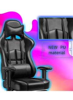 Chulovs Gaming Office Chair with Footrest Ergonomic Leather Video Game Chair Adjustable Armrest High Back Gamer Chair with Headrest and Lumbar Support  - Image 5