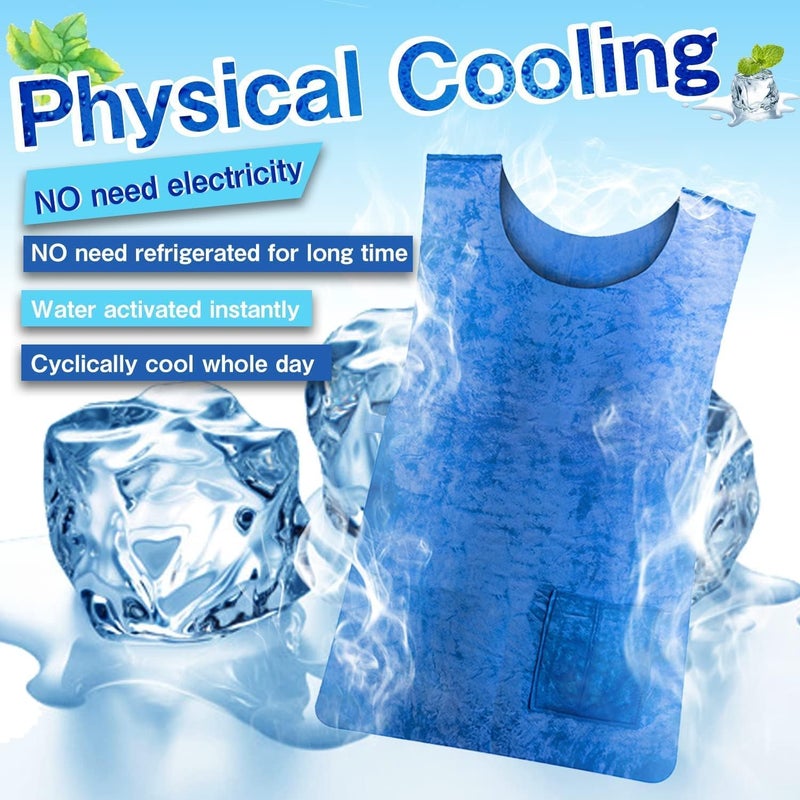 NNEWVANTE Evaporative Cooling Vest for Men Women: Water Activated Ice Cold Vest for MS Body Cool Down Motorcycle Sport Hot Weather - Image 2