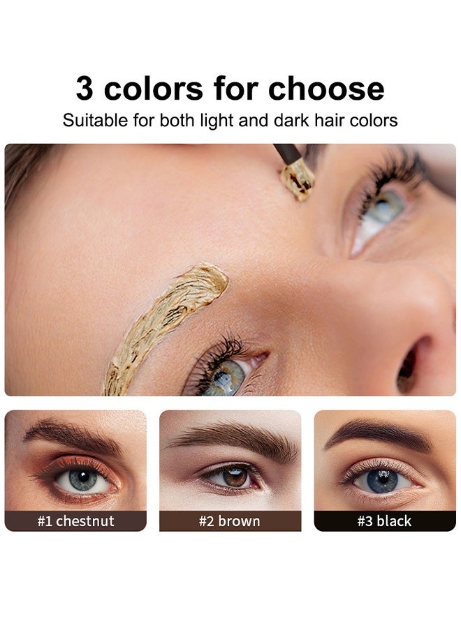 lakerain Eyelash and Brow Tint Dye Color Black Kit 2 in 1 Brow and Lash Tint Professional Kit with Coloring Cream and Activating Lotion Eyebrow Tint Dye Kit Eyebrow Lash Color Kit #03 BLACK - Image 5