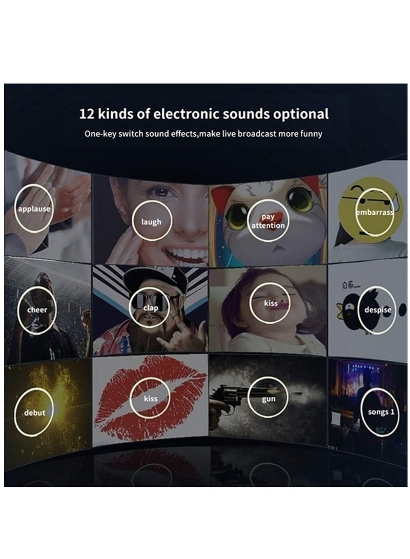 Lixada Multi-functional Live Sound Card BM800 Microphone Set Audio Recording Equipments (Black) - Image 5