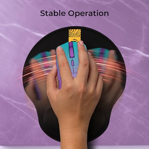 ZEBRONICS MSP-X5 Mouse Pad, for Speed and Precision Operation, Ultra-Smooth Fabric Surface + Memory Foam Wrist Rest, Optimised for All Mouse Sensors, Anti Slip Rubber Base, Surface of 211 x 240 mm - Image 4