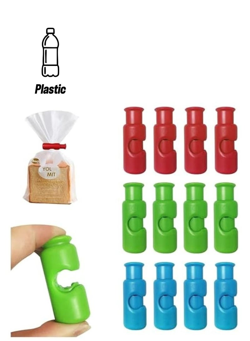 12 Pieces Grip Sticks Bag Sealers Snack Bread Plastic Sealing Clips Food Closure Chip Clips Squeeze Clips Bags Clamp Clip Accessories