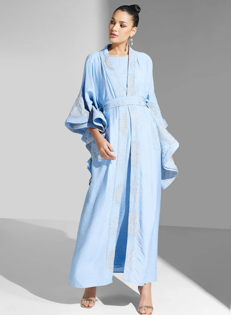 Yaser albik Embroidered Abaya Dress