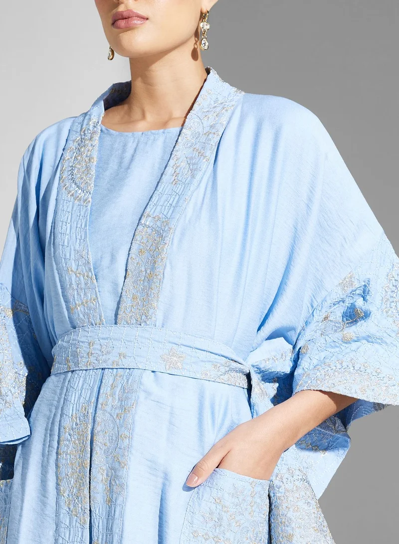 Yaser albik Embroidered Abaya Dress