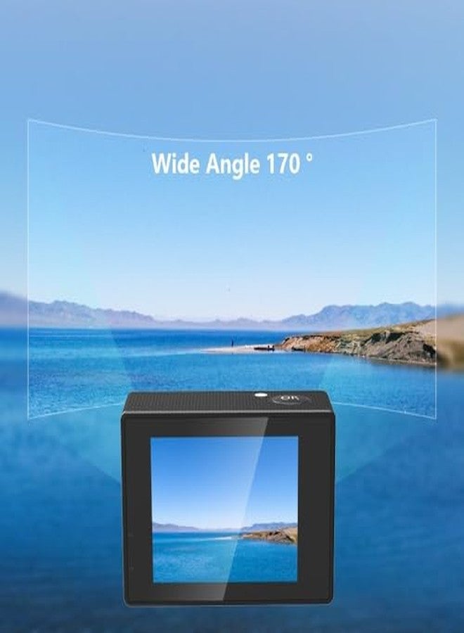 أس جي كام كاميرا SJCAM SJ4000 WiFi بدقة 12 ميجابكسل ووضوح بصري كامل الوضوح، كاميرا رياضية تعمل بتقنية WiFi، زاوية رؤية واسعة 170 درجة، مقاومة للماء حتى عمق 30 مترًا، لون أسود - Image 4