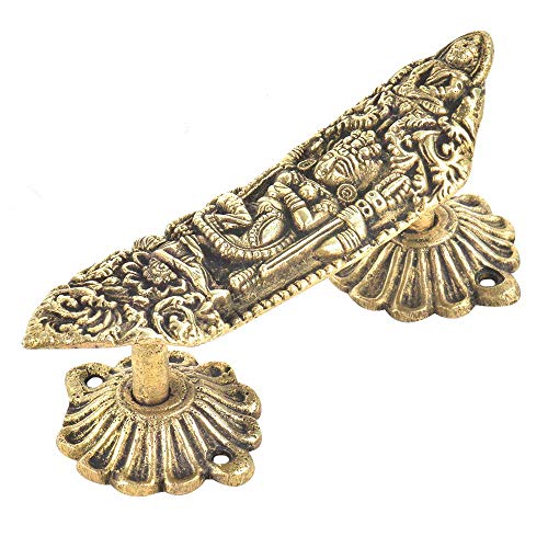 Indian-Shelf 1 Pack Kali Maa Idol Gold Brass Kitchen Cabinet Handles for Door, Drawer, Dressers, Cupboard High End - Image 1