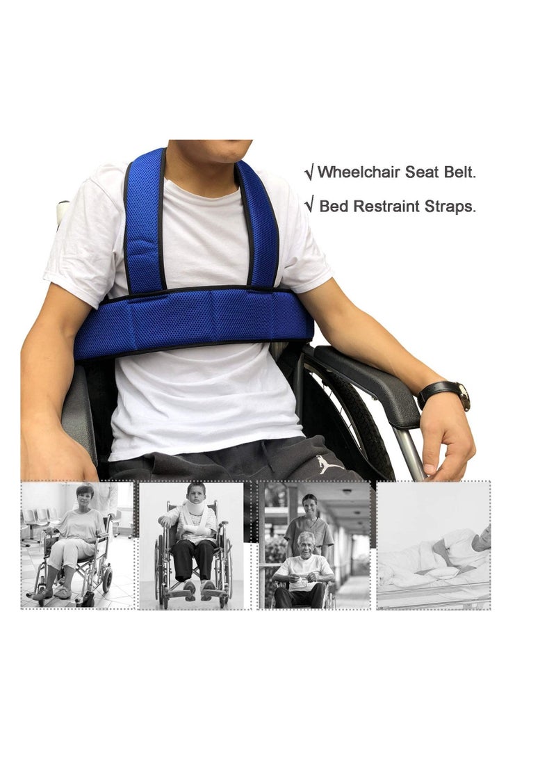 Generic - Wheelchair Seat Belt Torso Support Vest for Patient Elderly  Disabled Adjustable Full Body Harness Prevent Tilting or Falling  Keep User Upright Chest Waist Band with Easy Release Buckles - Image 1