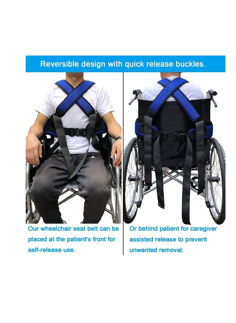 Generic - Wheelchair Seat Belt Torso Support Vest for Patient Elderly  Disabled Adjustable Full Body Harness Prevent Tilting or Falling  Keep User Upright Chest Waist Band with Easy Release Buckles - Image 1
