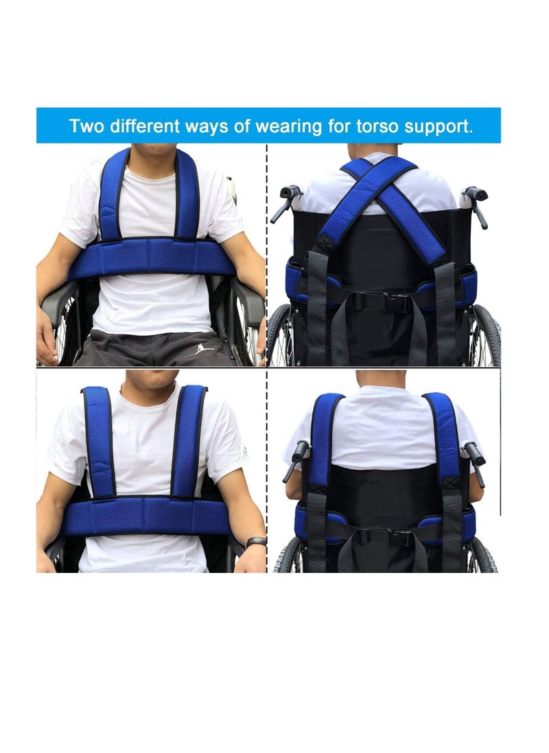 Generic - Wheelchair Seat Belt Torso Support Vest for Patient Elderly  Disabled Adjustable Full Body Harness Prevent Tilting or Falling  Keep User Upright Chest Waist Band with Easy Release Buckles - Image 1