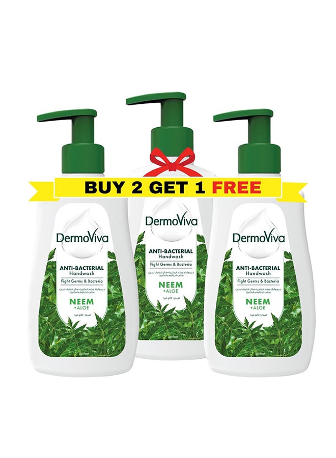 DermoViva Anti-Bacterial Handwash With Neem And Aloe Vera Extracts Pack Of 3 - Image 1