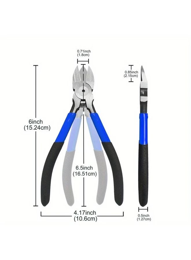 Orange 6 5 Inch 2 Pack High Carbon Steel Wire Stripper Spring Loaded Precision Snips - Image 5