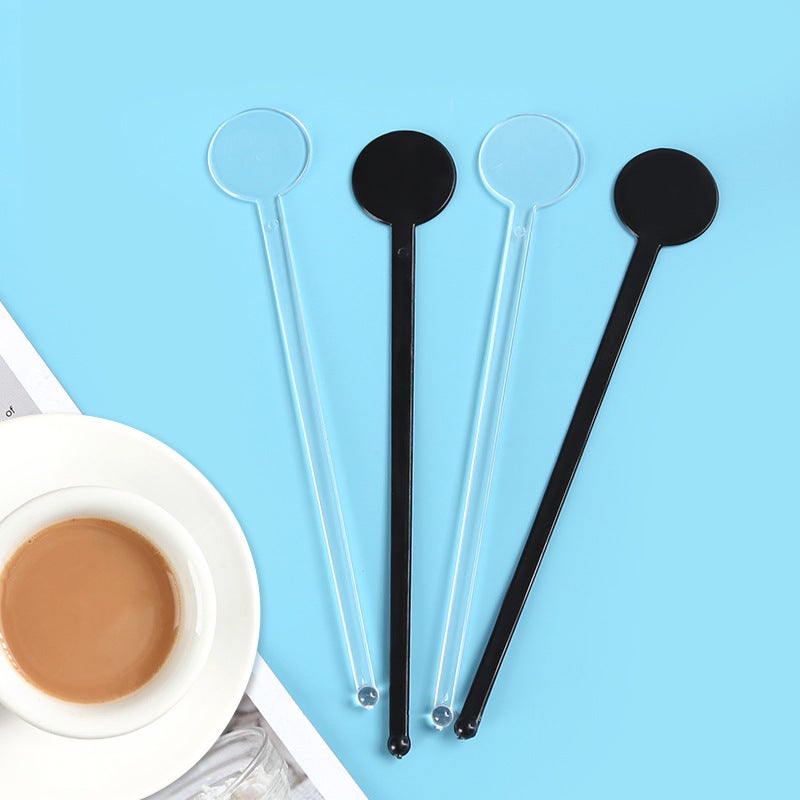 Disposable Transparent Round Head Plastic Coffee Cocktail Mixing Stick Juice Stirring Stick Experimental Toy Stick 18.5Cm - Image 5