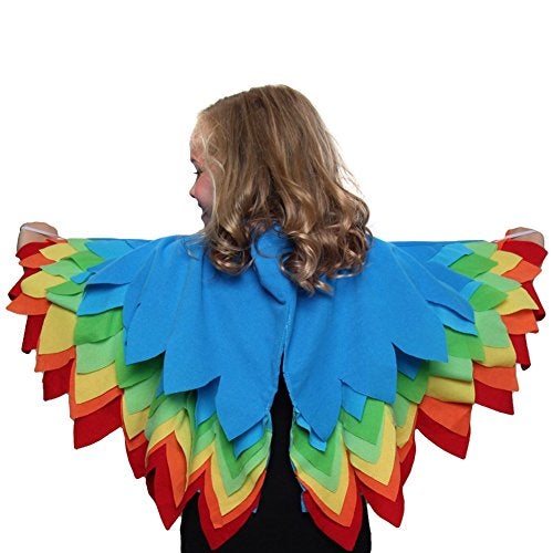 Making Believe Kids Bird of Paradise Bird Wings for Bird Costumes for Kids Rainbow - Image 1