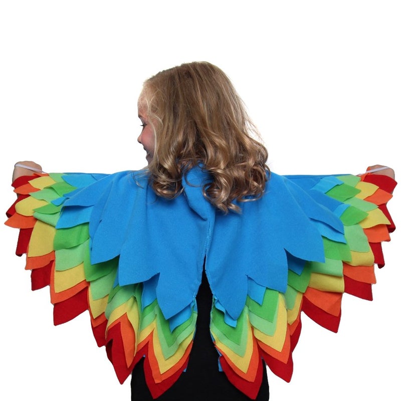 Making Believe Kids Bird of Paradise Bird Wings for Bird Costumes for Kids Rainbow - Image 5