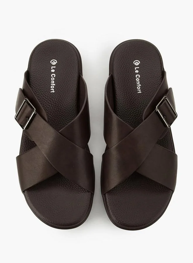 Le Confort Men Cross Strap Sandals
