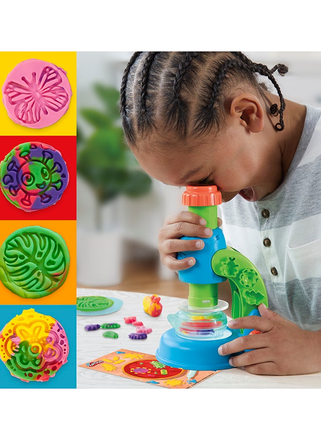 Play-Doh Light & Look Microscope For Kids 3 Years & Up, Electronic Preschool Toys For Girls & Boys, 9 Accessories & 5 Colors  - Image 2