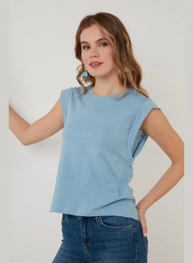 Lela Lela Cotton Crew Neck Sleeveless Basic T-Shirt Women's T-SHIRT 5864201