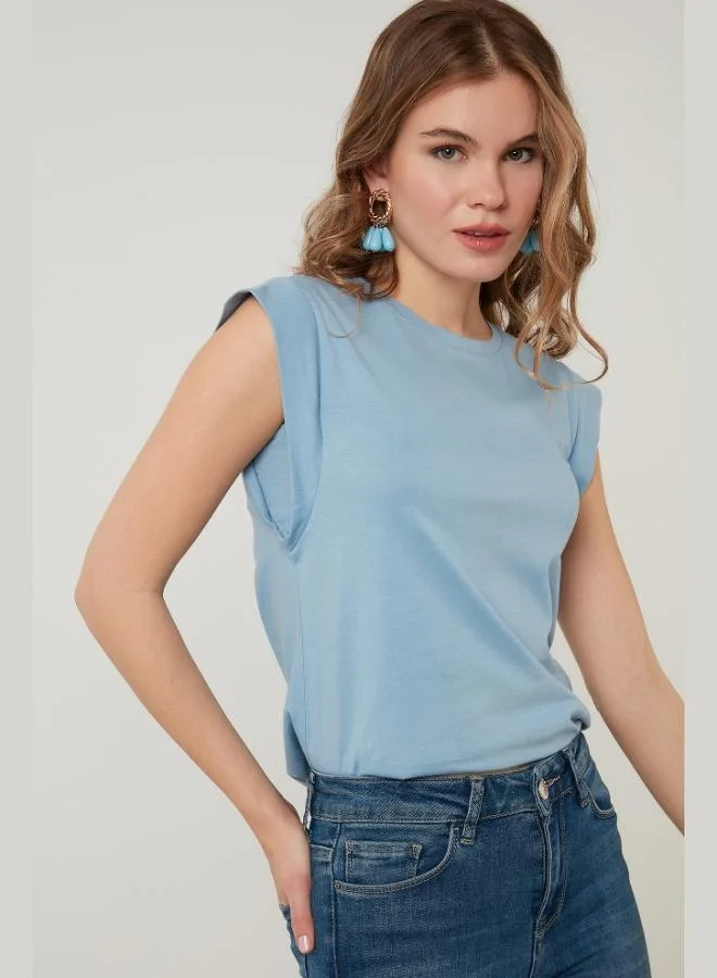 Lela Lela Cotton Crew Neck Sleeveless Basic T-Shirt Women's T-SHIRT 5864201