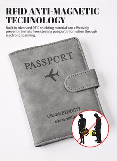 Generic Passport Holder, Magnetic Passport Case with Luggage Tags, Multiple Compartments, Easy to Store ID Cards, Passports, Bank Cards  - Image 4