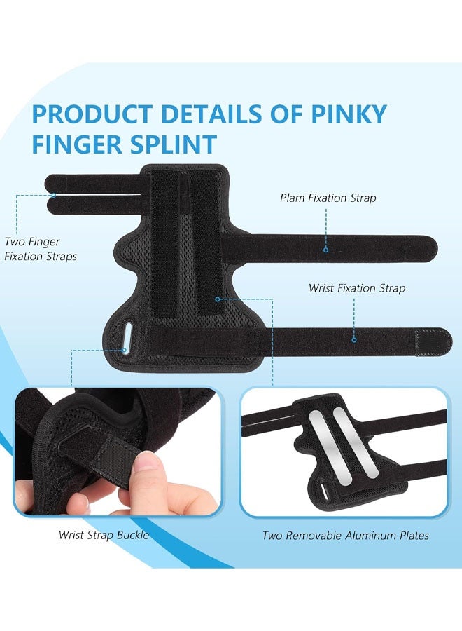 Pinky Finger Splint, 4th Or 5th Ring Fingers Splint For Boxer’s Fracture, Arthritis, Tendonitis, Metacarpal Support Hand Brace Fits Left Or Right Hand - Image 2