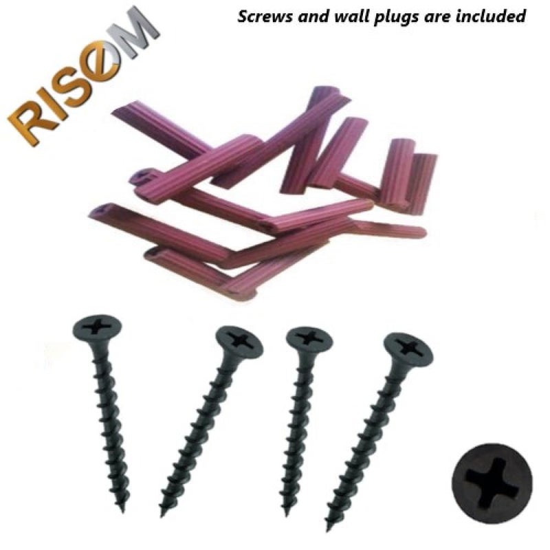 RiseOm 10 inch Heavy F Type Shelf Bracket Adjustable 95 mm Rod Thickness Supports 681012 mm of Glass Thickness Pack of 10 10 inch - Image 4