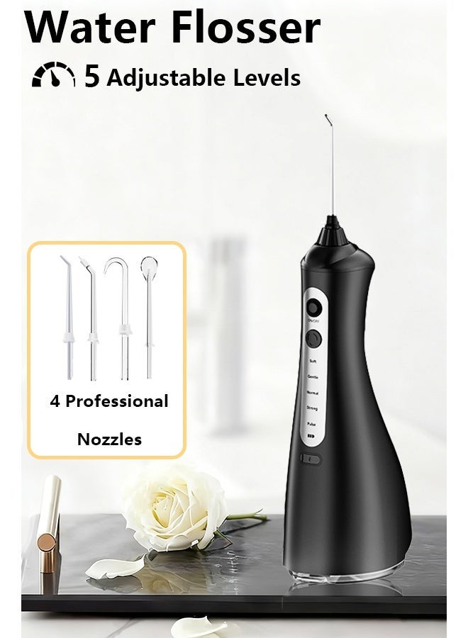 خيط مائي جديد بالموجات فWater Flosser, Alternative to Traditional Dental Floss, Efficient Water Flosser for Teeth Deep Cleaning, Professional Teeth Cleaner for Home & Travel Oral Careوق الصوتية - محمول وذكي لإزالة الجير بالنبضات عالية التردد - Image 1