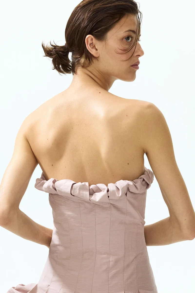 H&M  Bubble-hem bandeau dress for Women | Best Price UAE