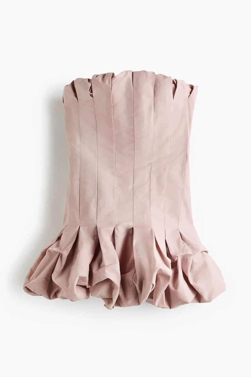 H&M  Bubble-hem bandeau dress for Women | Best Price UAE