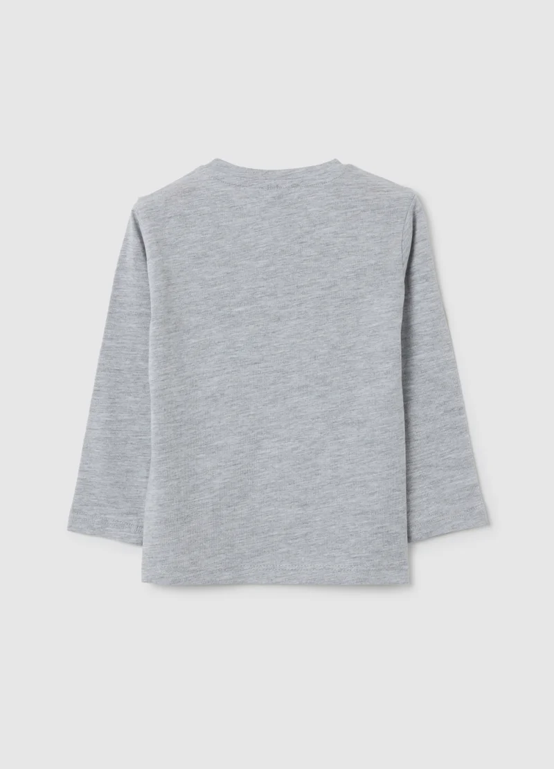 او في اس GREY COTTON CHILDREN'S TOP WITH SUPERMAN