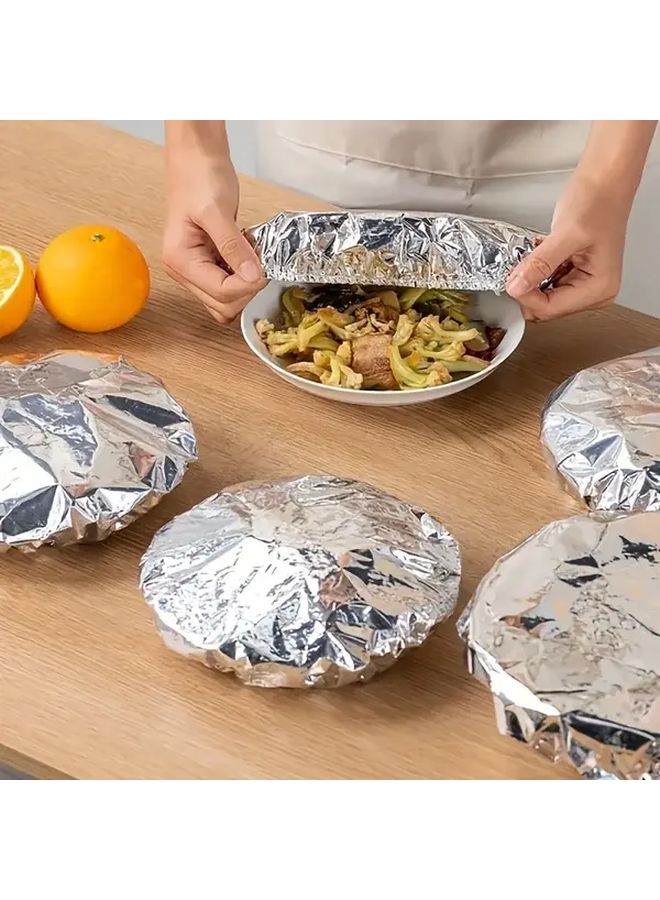 Reusable Aluminum Foil Food Covers 5 Pieces Keep Warm Fresh Insect Dust Proof - Image 1
