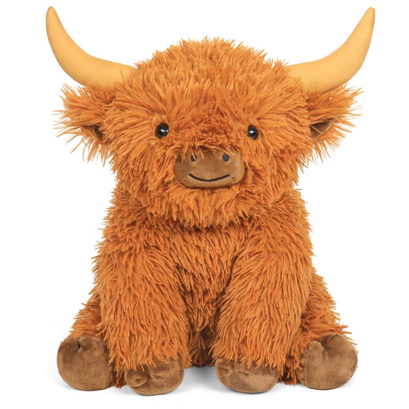 JellyMallow Highland Cow Weighted Stuffed Animals 5 lbs 16 in Jumbo Highland Cow Stuffed Animal Plush Toy Adorable Weighted Cow Cattle Stuffed Animal Pillow Gifts for Kids and Adults - Image 3