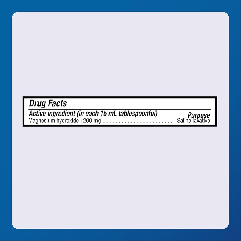 MAJOR ماجور حليب المغنيسيا ملين ملحي بنكهة أصلية تخفيف فعال طوال الليل خالي من المنبهات خالي من السكر 16 أونصة سائلة - Image 5