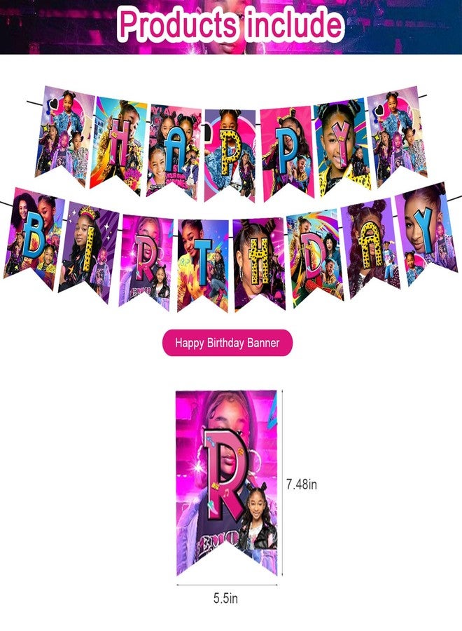karg That Girl Lay Lay Birthday Decorations,That Girl Lay Girl Party Supplies Include Happy Birthday Banner, Cake Topper and Cupcake Toppers, Balloons for Kids Party Decor - Image 2