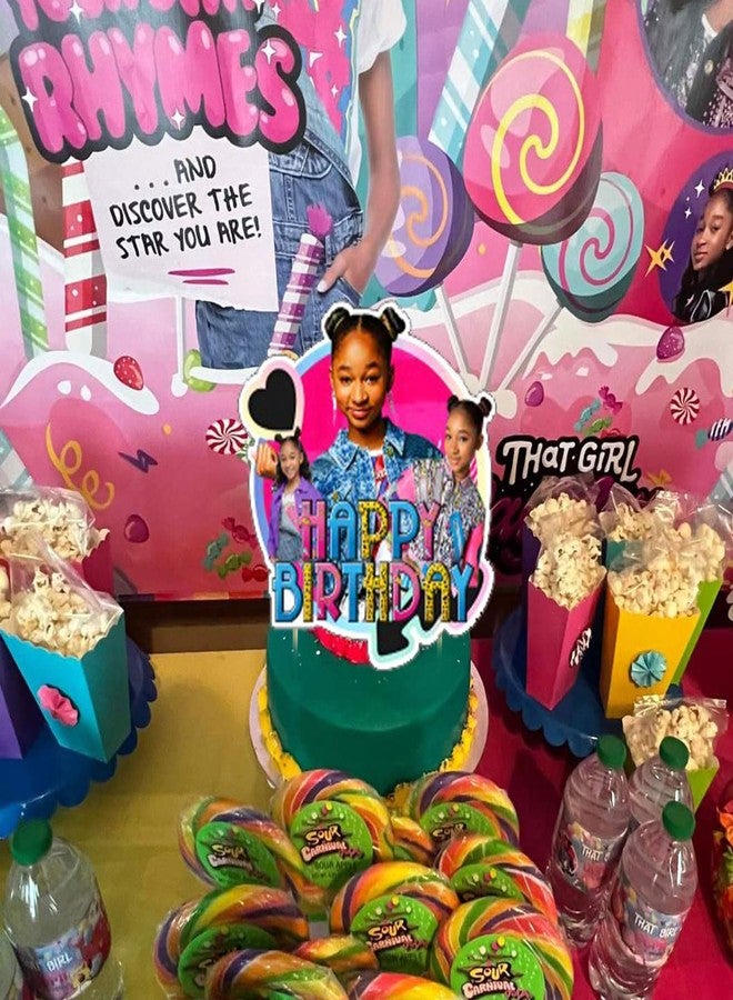 karg That Girl Lay Lay Birthday Decorations,That Girl Lay Girl Party Supplies Include Happy Birthday Banner, Cake Topper and Cupcake Toppers, Balloons for Kids Party Decor - Image 4