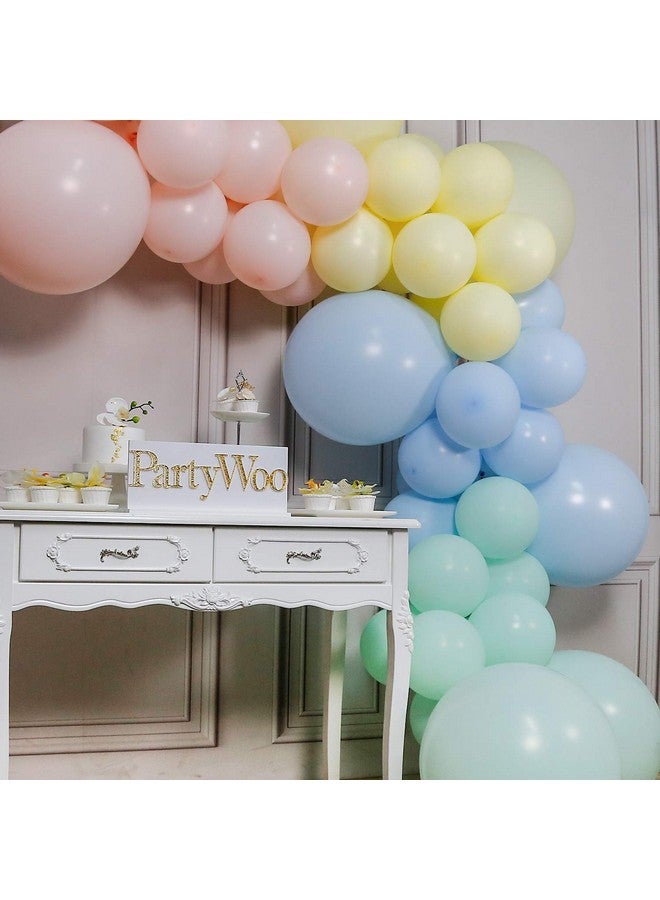 PartyWoo 48pcs Pastel Balloons, Pastel Pink, Blue, Yellow, Mint Green, Giant Balloons for Party Decorations - Image 4