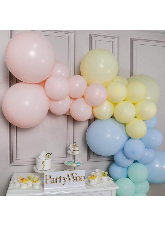PartyWoo 48pcs Pastel Balloons, Pastel Pink, Blue, Yellow, Mint Green, Giant Balloons for Party Decorations - Image 2