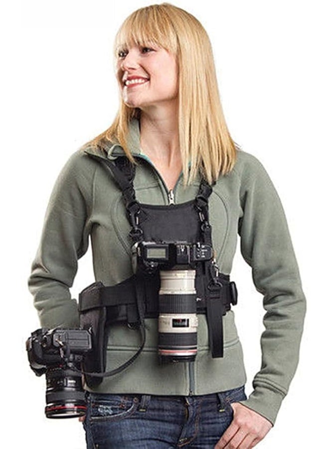 eWINNER Dual Camera Holster Strap for Canon Nikon Multi Carrying Chest Vest - Image 4