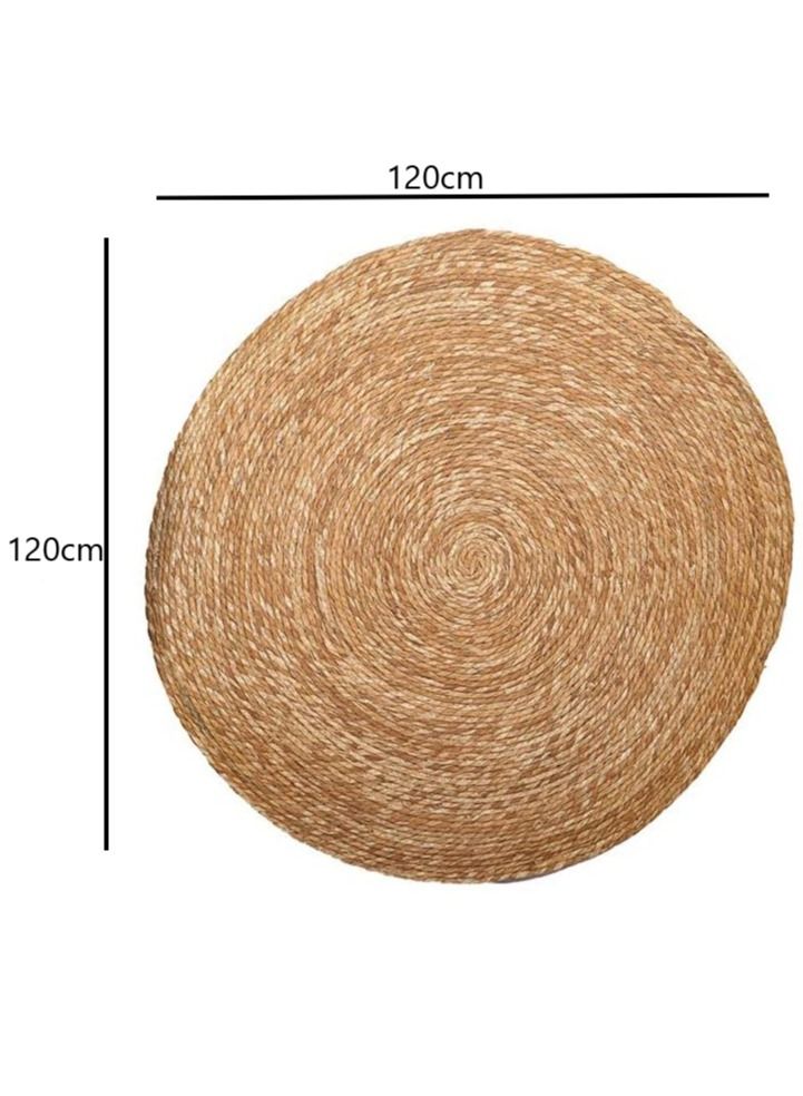 LINGWEI Round Jute Rug Carpet 120x120cm - Image 2