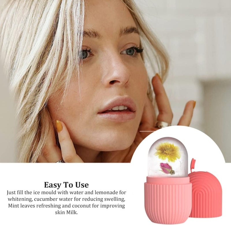 RIXTEC ice roller for face women skin glowing ice cube massager Face Puffiness Relief Massage Skin Care Tools for face eye(Multi color)(Facial roller) - Image 5