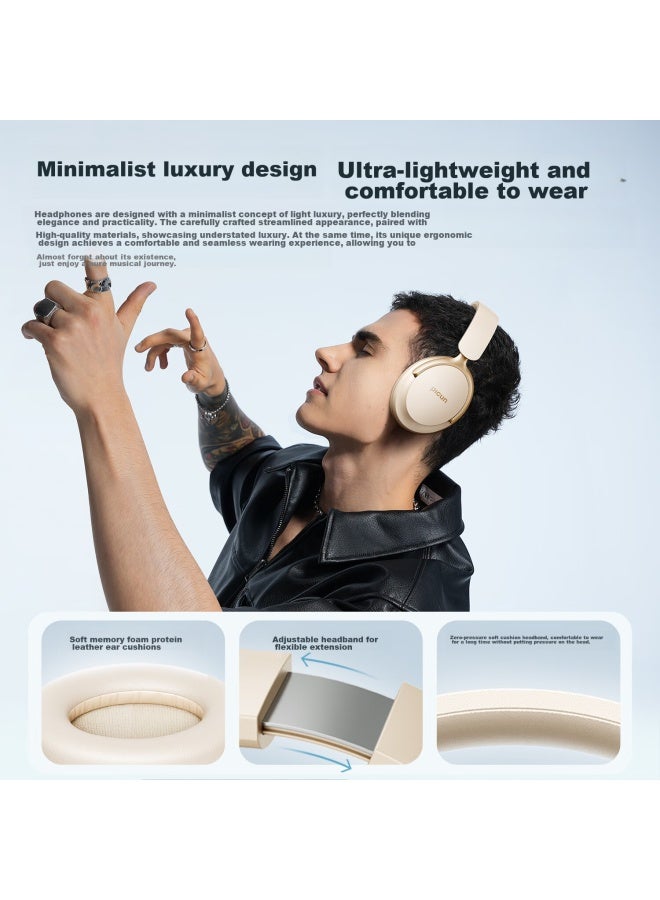 Picun [active Noise Cancellation -48db] Over-ear Bluetooth Headphones, Wireless And Wired Compatible, For Mobile Phones, Computers, E-sports Gaming, Music, Long Battery Life Nc60, Ink Black - Image 1