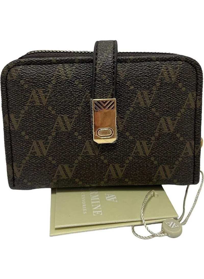 ARMINE C01 Women's Wallet Brown Dotted
